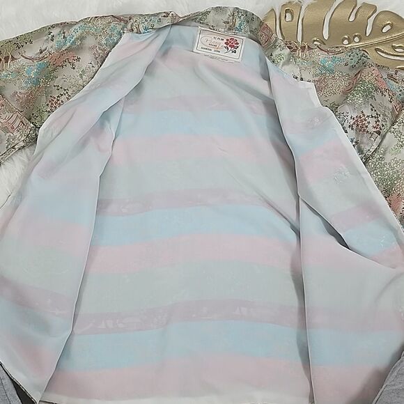 Vintage 40's Shanghi China Spring Blossom Kimono Jacket Dressy - Picture 14 of 16